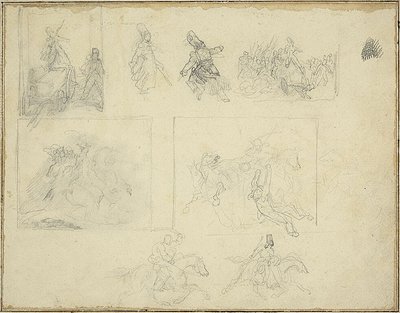 Sketches for Military Compositions by Jean Louis André Théodore Géricault