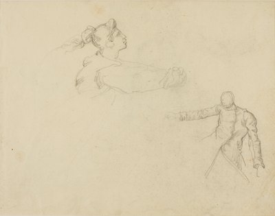 Studies of a Woman and a Soldier by Jean Louis André Théodore Géricault