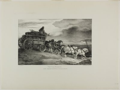 The Coal Wagon, plate 7 from Various Subjects Drawn from Life and on Stone (The English Suite) by Jean Louis André Théodore Géricault