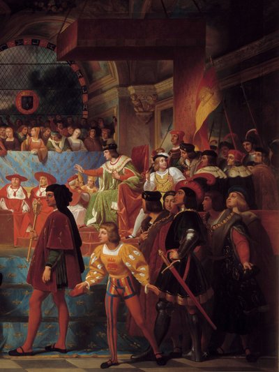 King Louis XII proclaimed father of the people to the States General of Tours on 14 May 1506 (detail) by Jean Louis Bezard