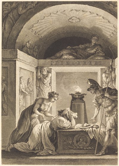 The Matron of Ephesus by Jean Louis Delignon and Antoine Jean Duclos after Jean Honoré Fragonard