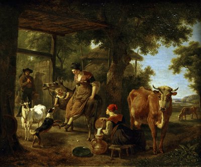 On the Farm. A Scene from Rural Life by Jean Louis Demarne