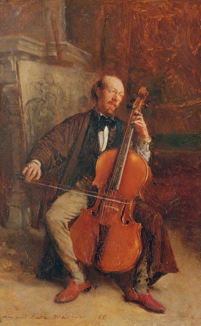 Alexandre Batta, the Cellist, 1855 by Jean Louis Ernest Meissonier
