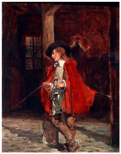 Swordsman in a Red Cloak by Jean Louis Ernest Meissonier