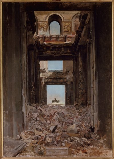 Ruins of the Tuileries by Jean-Louis Ernest Meissonier