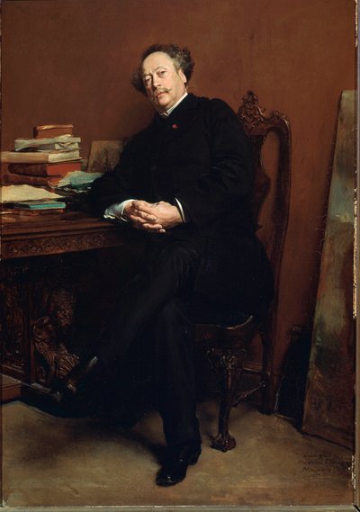 Portrait of Alexandre Dumas Jr. in 1877 by Jean Louis Ernest Meissonier
