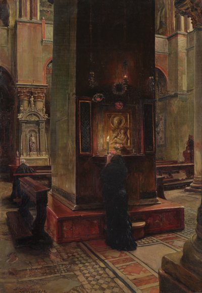 The Madonna del Bacio at San Marco, Venice by Jean Louis Ernest Meissonier