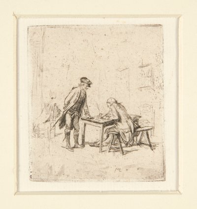 The Report and Harlequin by Jean Louis Ernest Meissonier