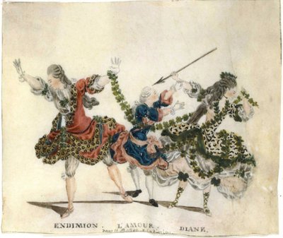 Costume design for the ballet Endymion by Gaetano Vestris by Jean Louis Fesch