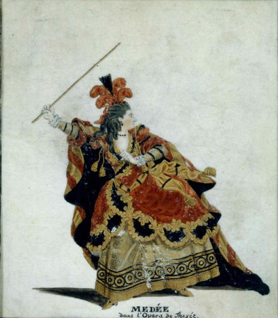 Medea. Costume design for the opera Thésée by Jean-Baptiste Lully, 1770-1778 by Jean Louis Fesch