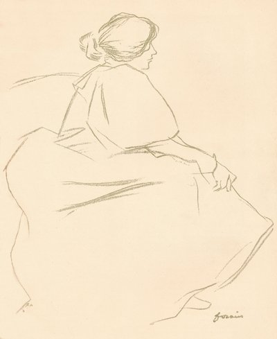 A Study in Crayon, c1872-1898 by Jean Louis Forain