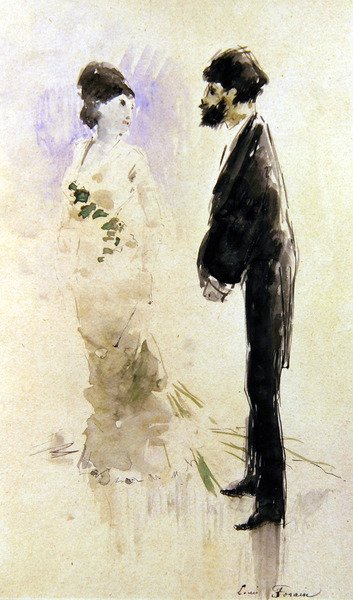 A Lover Struck Dumb with Fear by Jean Louis Forain