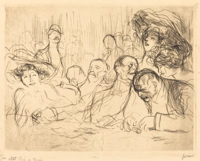 At the Gambling Table (first plate) by Jean Louis Forain