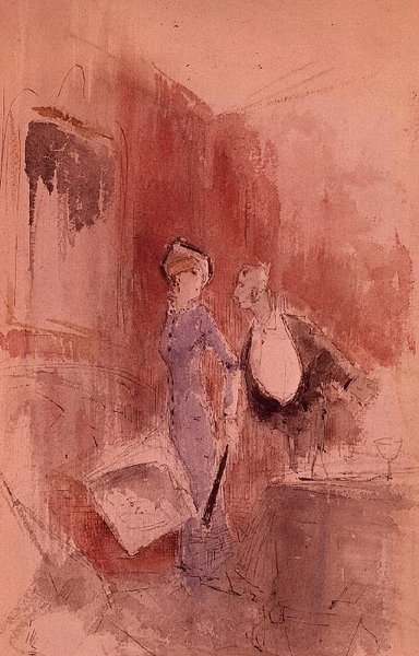 At the Restaurant by Jean Louis Forain