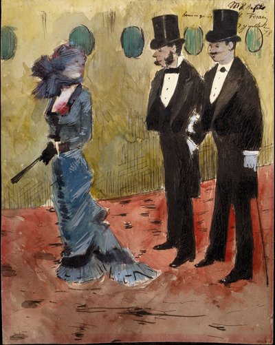 At the Theater by Jean Louis Forain