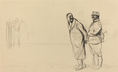 Au front de Vincennes. Bolo pacha, c. 1914-1919 by Jean Louis Forain