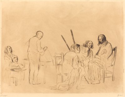 Before the Supper at Emmaus (first plate) by Jean Louis Forain