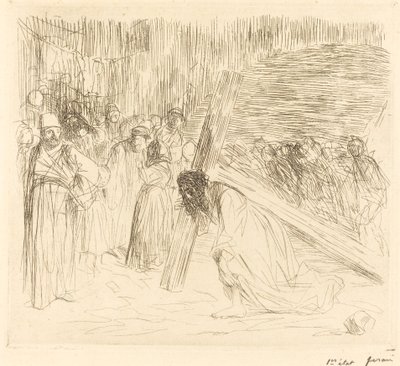 Christ Carrying the Cross (fifth plate) by Jean Louis Forain