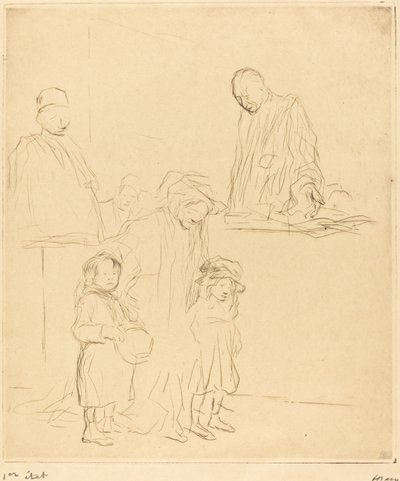 Coming Out of the Hearing (first plate) by Jean Louis Forain