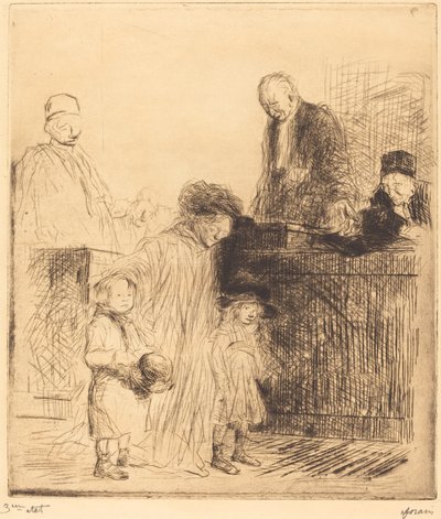 Coming Out of the Hearing (first plate) by Jean Louis Forain