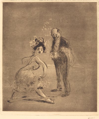 Dancer and Headwaiter by Jean Louis Forain