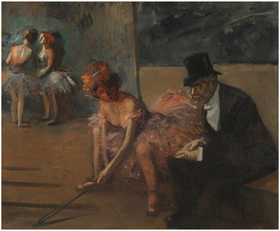 Dancer with an Admirer behind the Stage by Jean Louis Forain