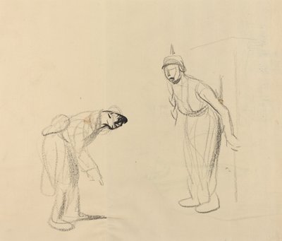 Hiding the Louis [verso] by Jean Louis Forain