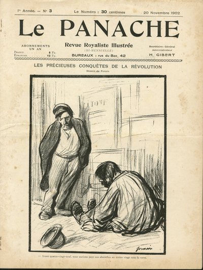 Illustration by Jean-Louis Forain for the Cover of Le Panache by Jean Louis Forain