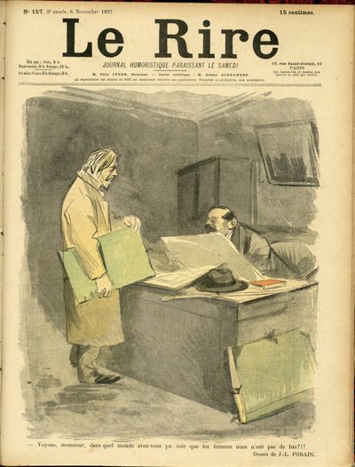 Illustration by Jean-Louis Forain for the Cover of Le Rire by Jean Louis Forain