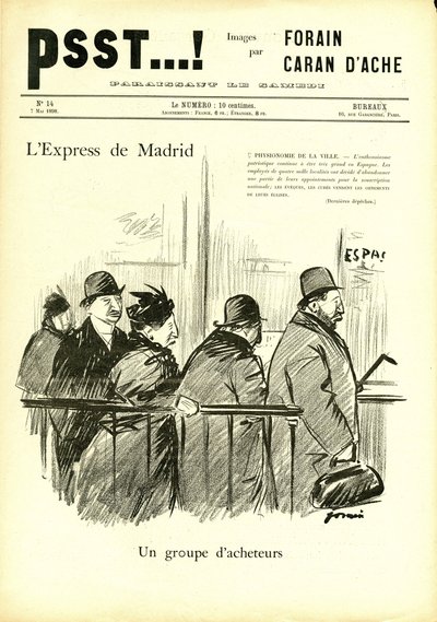 Illustration by Jean-Louis Forain in Psst...! by Jean Louis Forain