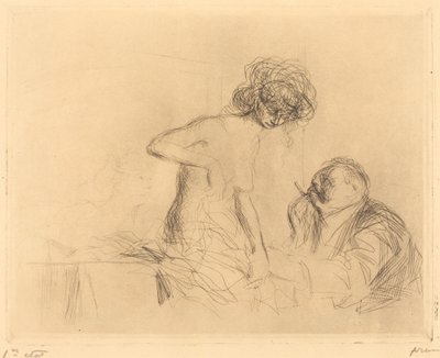In a Private Room (first plate) by Jean Louis Forain