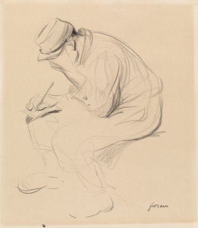 The French Soldier Writing Home by Jean Louis Forain