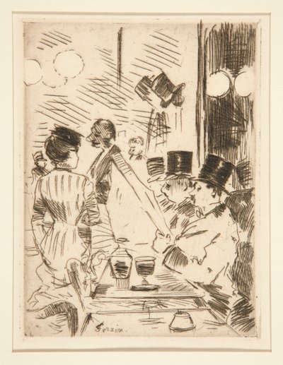 The Cafe of the New Athens by Jean Louis Forain
