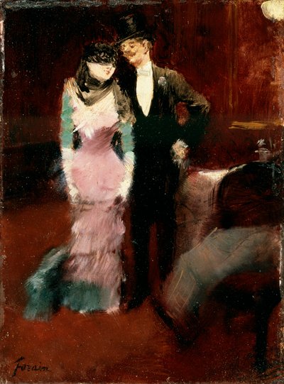 Leaving a Masquerade Ball at the Paris Opera by Jean Louis Forain