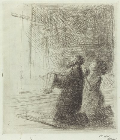 Lourdes, Imploring before the Grotto (fourth plate) by Jean Louis Forain
