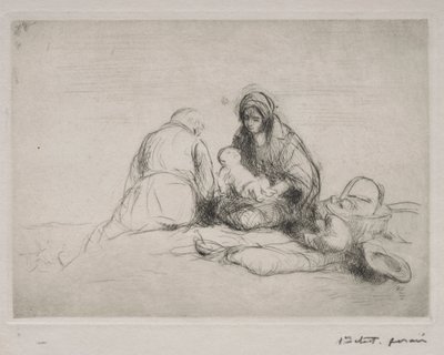 Rest on the Flight into Egypt by Jean Louis Forain