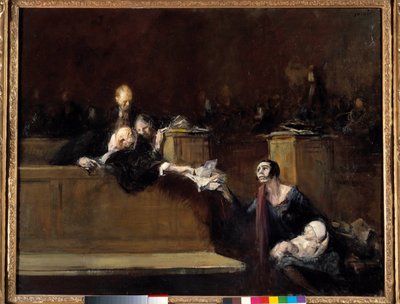 Scene de tribunal. Painting by Jean Louis Forain (1852-1931) 20th century. Paris, Musee du Louvre by Jean Louis Forain