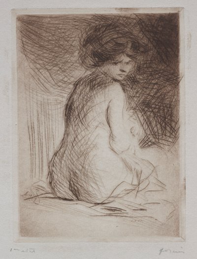 Seated Nude Woman from the Back by Jean Louis Forain