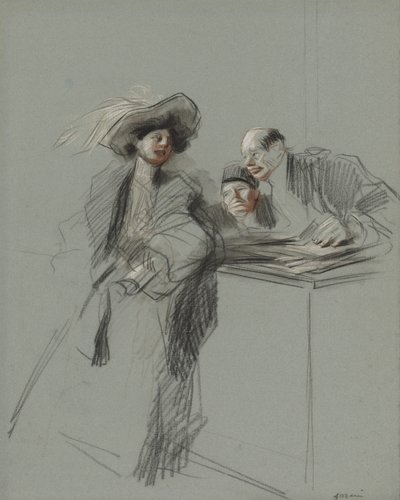 The Client, fourth quarter 1800s or first third 1900s by Jean Louis Forain