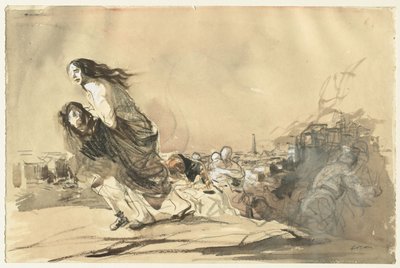 The German Troops Received the Formal Order to Spare Private Property by Jean Louis Forain