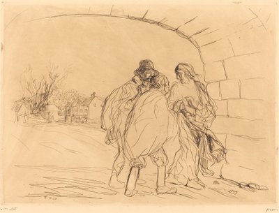 The Meeting under the Arch (first plate) by Jean Louis Forain