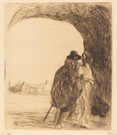 The Meeting under the Arch (third plate) by Jean Louis Forain