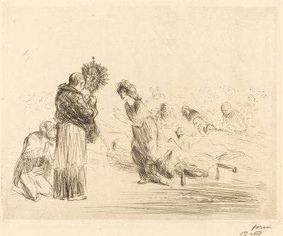 The Miracle before the Blessed Sacrament (fourth plate) by Jean Louis Forain