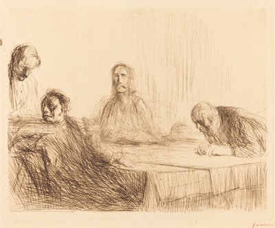 The Supper at Emmaus (second plate) by Jean Louis Forain