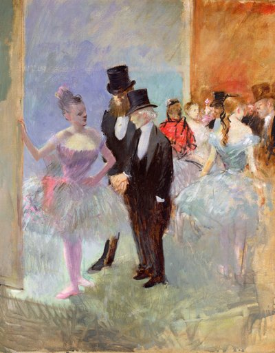 The Wings of the Opera (in the Foyer) c.1887 by Jean Louis Forain