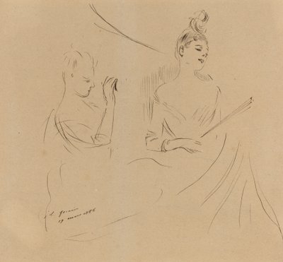 Two Ladies in a Loge, 1886 by Jean Louis Forain