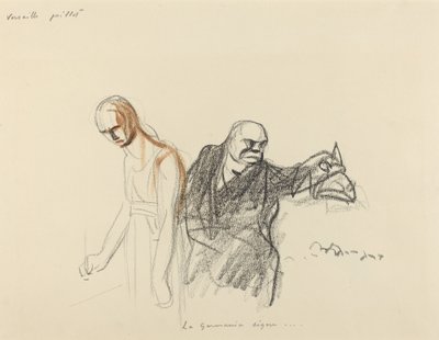 Versailles July. La Germania Signs, probably 1919 by Jean Louis Forain