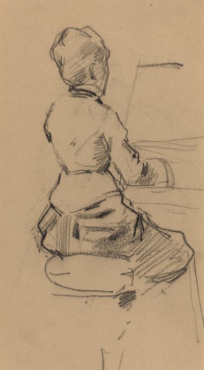 Young Woman Seated at a Piano by Jean Louis Forain