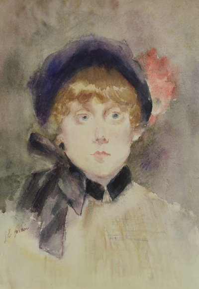 Young Woman in a Blue Hat by Jean Louis Forain
