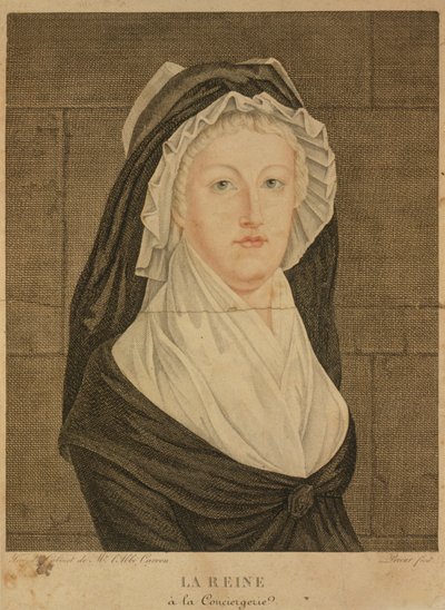 Marie Antoinette at the Conciergerie as Prisoner by Jean Louis Prieur